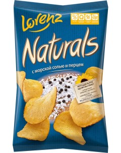 Чипсы Naturals с морской солью и перцем 100г Lorenz