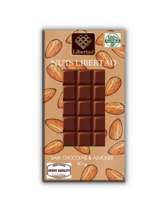 Шоколад горький Nuts с цельным миндалем 80 г х 2 шт Libertad