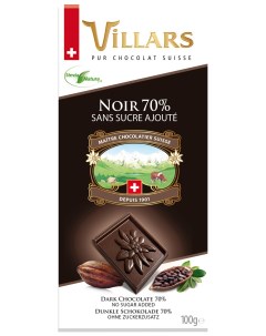 Шоколад Горький без сахара 70 100г Villars
