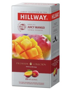 Чайный напиток с ароматом манго JUICY MANGO т з в сашетах 1 5г 25 12 С Hillway