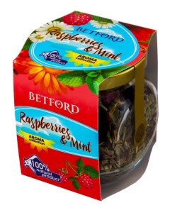 Чай травяной Raspberries Mint Малина и мята 35 г Betford