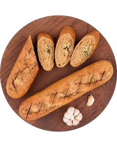 Хлеб Чесночный багет пшеничный 155 г Nobrand