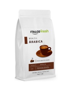 Кофе в зернах Fresh Brazil Arabica 375 гр Italco