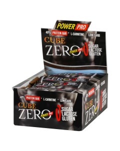 Протеиновые батончики Cube ZERO крем шоколад 20 шт по 50 г Power pro