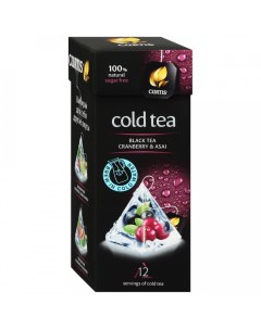 Чай черный Cold tea Клюква и асаи с добавками 12 пирамидок Curtis