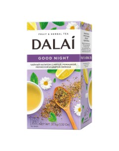 Чайный напиток Good Night с мятой ромашкой мелиссой и цедрой лимона 1 5 г х 25 шт Dalai