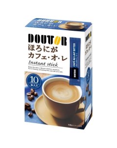 Кофе ЛАТТЕ слабо сладкий Coffee MAROYAKA au lait 10 стиков крепкий вкус 70г Doutor