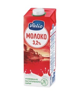 Молоко UHT ультрапастеризованное 3 2 1 кг Valio