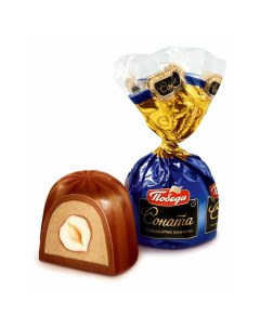 Конфеты шоколадные Соната с лесным орехом и ореховым кремом Победа вкуса