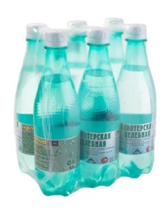 Вода минеральная целебная газированная пластик 0 5 л х 6 шт Новотерская