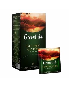 Чай черный Golden Ceylon в пакетиках 2 г 25 шт Greenfield