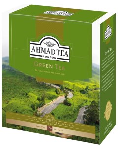 Чай зеленый 100 пакетиков Ahmad tea