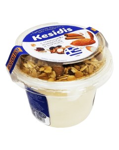 Йогурт Греческий гранола миндаль корица 4 200 г Kesidis dairy
