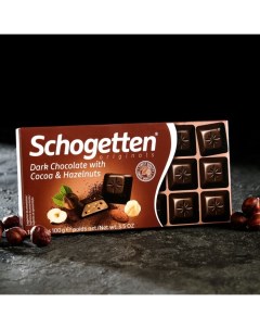 Шоколад темный Dark Chocolate with Cocoa Hazelnuts 100 г Schogetten