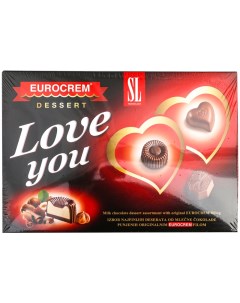 Конфеты Love you Eurocrem шоколадные с какао 160 г Swisslion