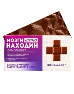 Молочный шоколад Мозгинаходин 70 г Фабрика счастья