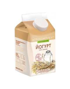 Питьевой йогурт Агрокомплекс 5 злаков 2 5 450 г Агрокомплекс натуральные продукты