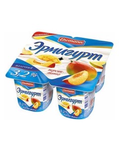 Йогуртный продукт молочный персик манго 3 2 100 г Эрмигурт
