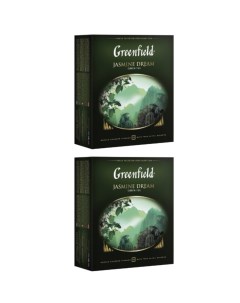 Чай зеленый Jasmine Dream 2 упаковки по 100 пакетиков Greenfield
