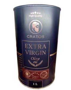 Масло оливковое Сratos Natural Extra Virgin Olive oil 0 1 высший сорт Греция 1л Cratos