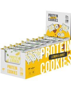 Протеиновое печенье Protein Cookies Лимон и мята 9шт по 40г Bootybar