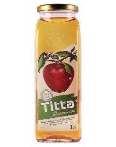 Сок яблочный прямого отжима 1 л Titta