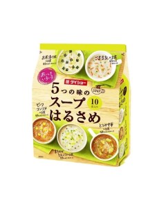 Суп хурасиме 5 вкусов 10 порций мягкая упаковка зелёная 159 4 гр Daisho