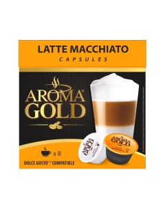Кофе в капсулах Dolce Gusto Latte Macchiato со вкусом латте макиато 8 8 шт Aroma gold