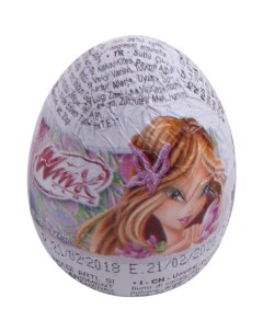Шоколадное яйцо Winx с сюрпризом 30 г Zaini