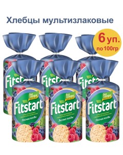 Хлебцы мультизлаковые лесные ягоды 6 шт по 100 г Fitstart