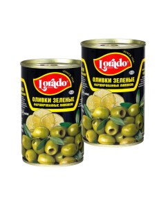 Оливки зеленые фаршированные лимоном 2 шт по 314 мл Lorado
