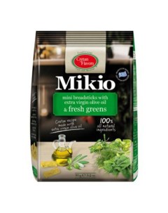 Хлебные палочки mini с оливковым маслом и зеленью 90 г Mikio