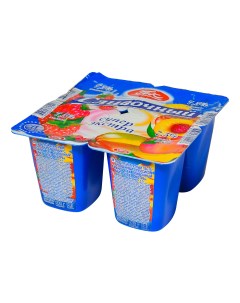 Йогурт Сливочный малина персик манго 7 5 БЗМЖ 100 г Гек