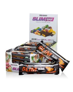 Батончик Slim Bar с L карнитином 50 г Орех тёмная глазурь 24 шт Ironman