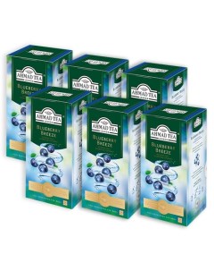 Чай Блуберри Бриз с ароматом голубики зелёный в пакетиках 25х1 8г 6 штук Ahmad tea