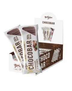 Протеиновый батончик глазированный Chocobar Шоколад и фундук 30 шт по 40 г Bootybar