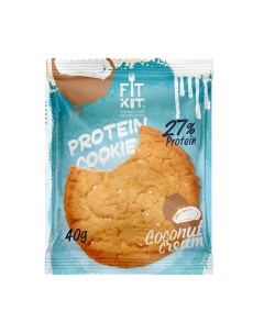 Протеиновое печенье Protein Cookie Кокосовый крем 40 г Fit kit