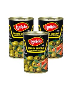Оливки зеленые фаршированные креветками 3 шт по 314 мл Lorado