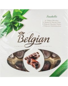 Конфеты шоколадные Дары моря зеленый бант Belgian