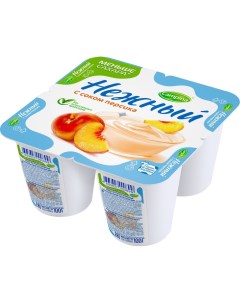 Йогуртный продукт Кампина с соком персика 1 2 100 г Нежный