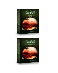 Чай черный Golden Ceylon 2 упаковки по 100 пакетиков Greenfield