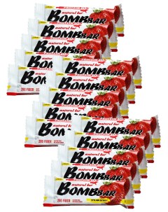 Протеиновые батончики без сахара набор 15x60г клубника Bombbar