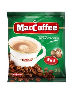 Кофейный напиток the Original 3в1 Лесной орех 25 пакетиков по 18г Maccoffee