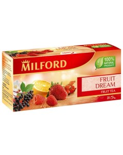 Чай каркаде Фруктовая мечта с добавками 20 пакетиков Милфорд