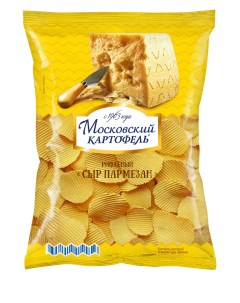 Чипсы картофельные рифленые сыр пармезан 70 г Московский картофель