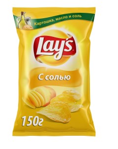 Картофельные чипсы с солью 150 г Lays