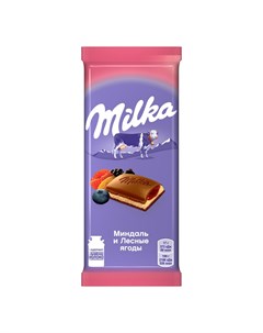Шоколад молочный миндаль и лесные ягоды 85 г Milka