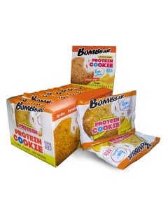 Протеиновое печенье без сахара 24x40г апельсин имбирь Bombbar