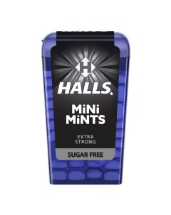 Леденцы Mini Mints Extra Strong со вкусом мяты и ментола без сахара 12 5 г Halls