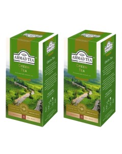 Чай зеленый 2 шт по 25 пакетиков Ahmad tea
